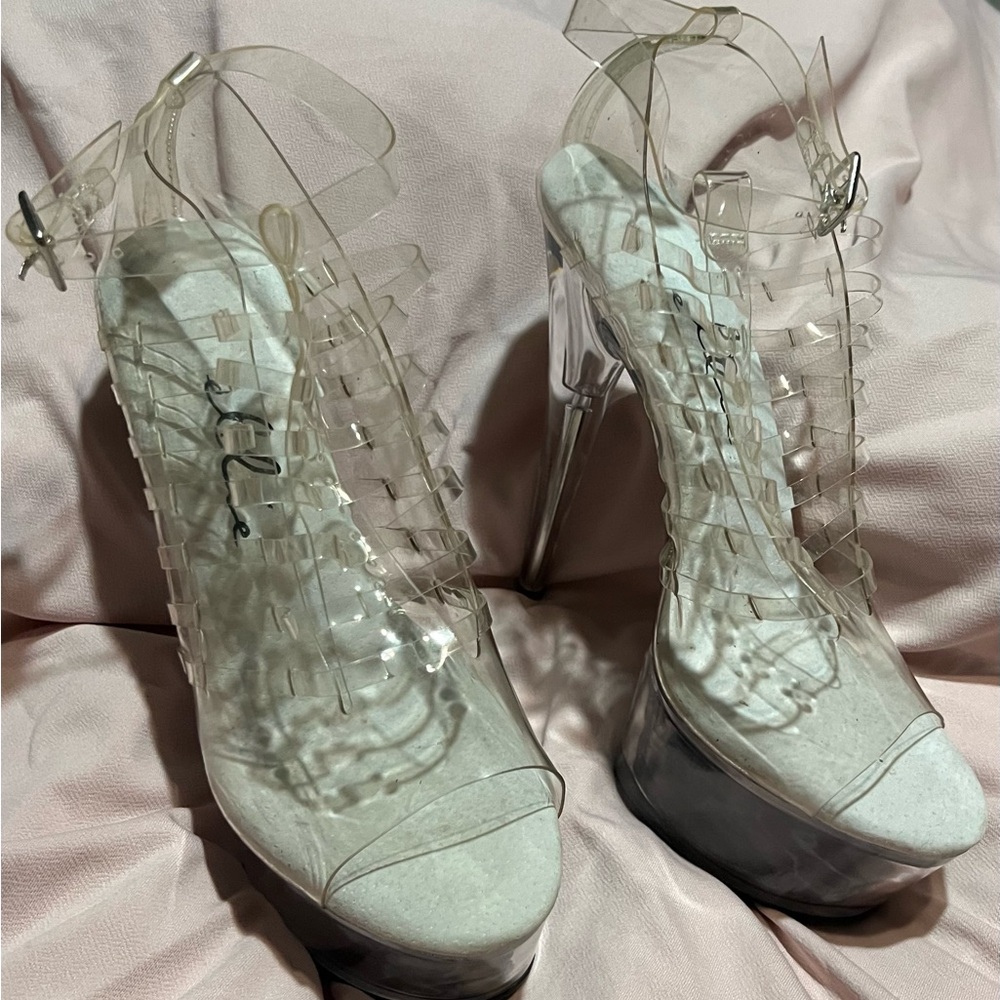 Transparent High Heel Platform Sandals
